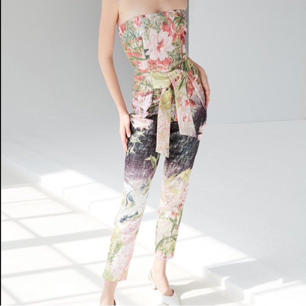 NWT Josie Natori Birds of Paradise Jumpsuit